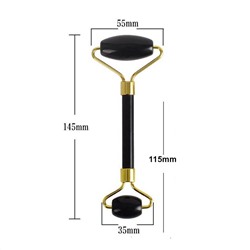 Nail Art Роликовый массажёр двусторонний, чёрный обсидиан