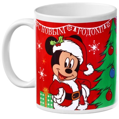 Кружка керамическая новогодняя «С Новым годом!», 320 мл, Микки Маус