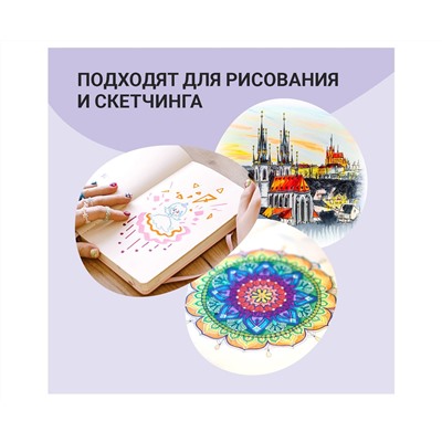 Набор двусторонних маркеров для скетчинга MESHU 12цв., основные и флуоресцентные цвета, корпус трехгранный, пулевид./клиновид.наконечники, ПВХ-бокс