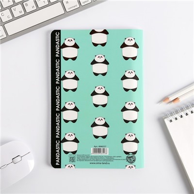 Блокнот А5, 48 л., в точку, обложка софт-тач, Panda