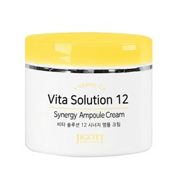 Jigott Ампульный крем для отбеливания и разглаживания морщин / Vita Solution 12 Synergy Ampoule Cream, 100 мл