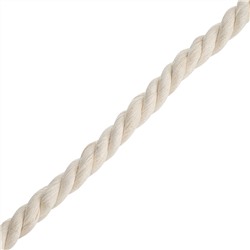 Веревка х/б, D 12 мм, L 11 м, крученая, 299 кгс Сибртех