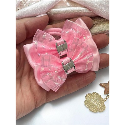 Бантики на эластичной резинке Корея 6 пар (12 шт) Арт 11