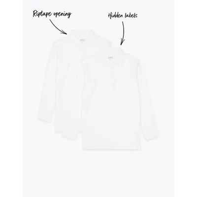 2pk Unisex Easy Dressing School Polo Shirts