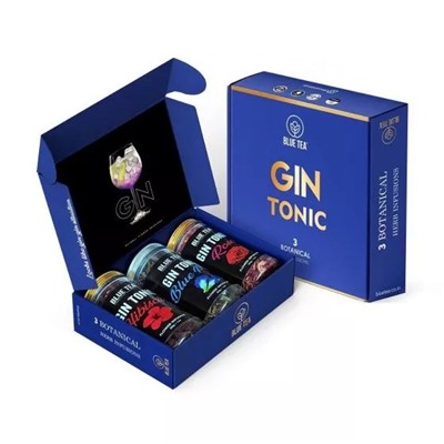 Набор из цветков Гибискуса, Клитории и Розы (100 г), Gin Tonic 3 Botanical Herb Infusions Set, произв. Blue Tea