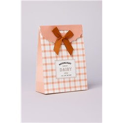 Пакет подарочный (XS) «Dairy», pink (12.5*16.5*6)
