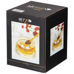 БАНКА ДЛЯ МЕДА С ПАЛОЧКОЙ "VENEZIA" 280 МЛ. Д=11,5 СМ. В=14 СМ. КОЛЛЕКЦИЯ "MUZA" (КОР=8ШТ.)