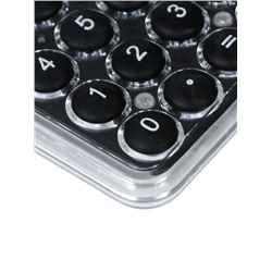 Калькулятор настольный 8-разрядный, KS-005, прозрачный корпус, чёрные кнопки