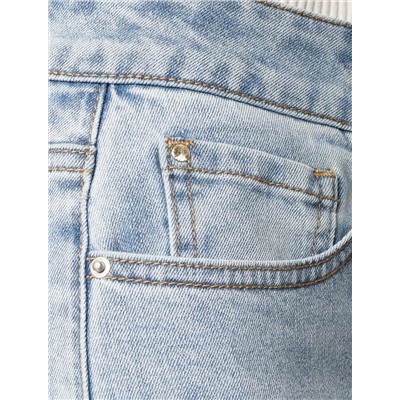 Джинсы-трубы из эластичного денима