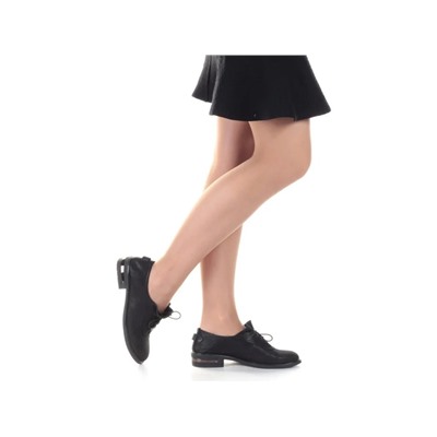 03-S49-T49 S19-121 Y1058 BLACK Полуботинки женские (натуральная кожа)