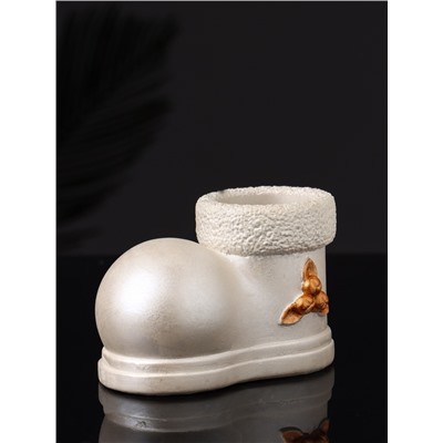 Подсвечник на 1 свечу «Валенок», 10×7×6 см, перламутр