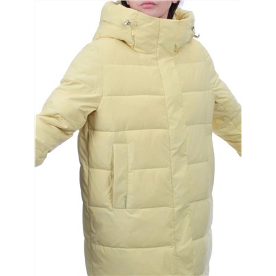 56181 YELLOW Пальто зимнее женское (холлофайбер 150 гр.)