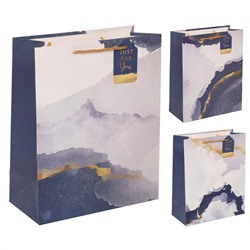 Пакет подарочный 26*32*12 Мрамор 210г/м2 ассорти 4 вида КОКОС 231938/12/Китай