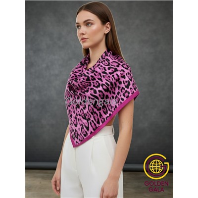 Платок утепленный Леопардовый Арт 3111/4 (фуксия)