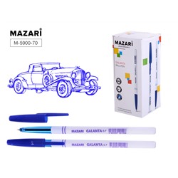 Ручка шариковая Mazari GALANTA синяя 0.7мм стержень 139мм M-5900-70/50/Китай