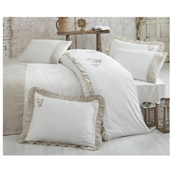 2 сп. Евро Комплект Постельного Белья Cotton Saten Ayliz Çift  - EcoCotton