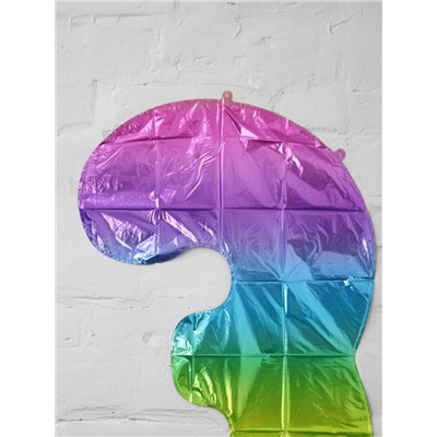 Шар фольгированный "Multicolour numbers" цифра 3, (80 см)