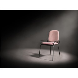 Стул Ror, Double Frame, велюр, черный/розовый