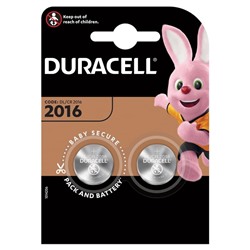 Батарейка Duracell CR2016 3V литиевая, 2BL