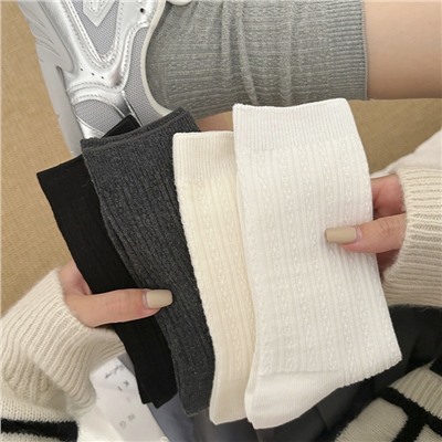 Tide, cotton autumn Japanese summer retro colored knee socks, mid-length