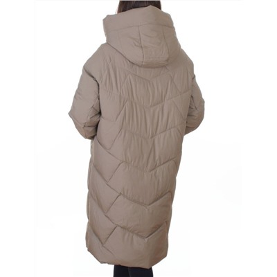 A621 BEIGE Пальто зимнее женское (200 гр. холлофайбер)