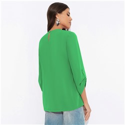 Блуза с воланом, Я пришла блистать (изумрудная)