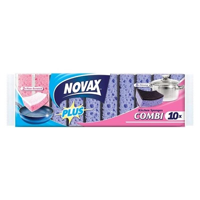 Novax Combi Губки кухонные крупнопористые 10шт
