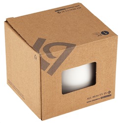 Кружка фарфоровая "Гурман-2" "Авокадо" 400мл, д9,7см h9см, матовая глазурь, с деколью, цвет - белый, ложка нерж. 14,7см, бамбуковая крышка с декором, д/горла 7,8см, д/основания 8,5см, в коробке (Китай)