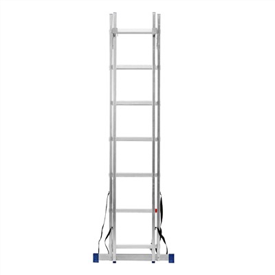 Лестница, 2 х 7 ступеней, алюминиевая, двухсекционная, Сибртех