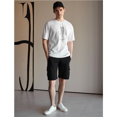 Свободная футболка  с авторским принтом