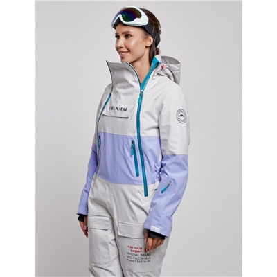 Горнолыжный комбинезон женский зимний фиолетового цвета 2320F