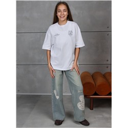 Футболка "Планета" Белый Девочка