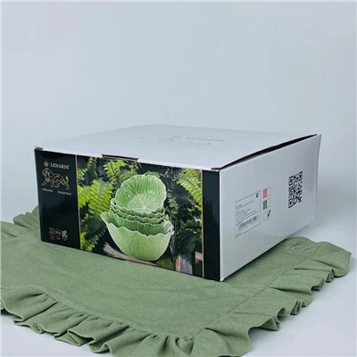 232-038 Набор из 6 салатников 12см КАПУСТА в под.уп.(х8)Фарфор