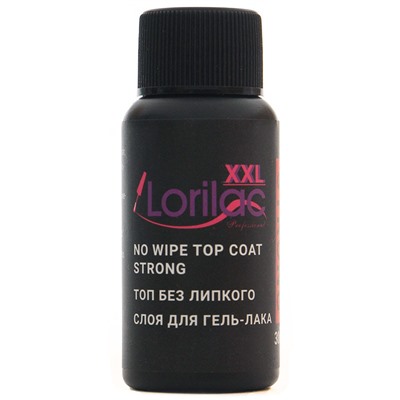 Верхнее покрытие Lorilac Professional XXL No Wipe Top Coat Strong без липкого слоя 30 ml