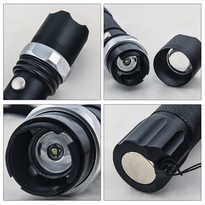 Многофункциональный полицейский фонарь SWAT LED XM-L Q5 - Яркий светодиодный фонарь, применяемый сотрудниками полицеского спецназа. Различные режимы работы - яркий, эконом, стробоскоп. Питание от емкого перезаряжаемого аккумулятора li-ion 18650 №34