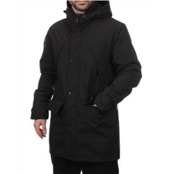 8893 BLACK Куртка мужская зимняя облегченная (130 гр. холлофайбер)