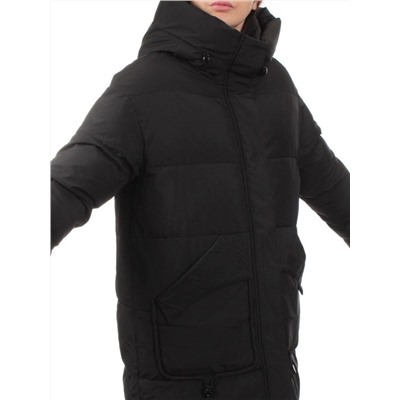 709 BLACK Пальто зимнее женское (холлофайбер 200 гр.)