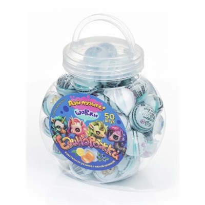 Жевательная резинка с кислой начинкой «Дуй пузырь! ШАРИКИ ЕДИНОРОЖКИ», 50 шт.