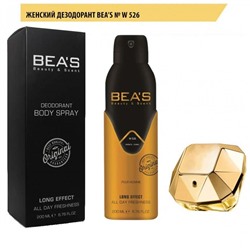 Дезодорант Beas W526 Paco Rabanne Lady Million For Women deo 200 ml, Дезодорант женский Beas W526 создан по мотивам аромата Paco Rabanne Lady Million