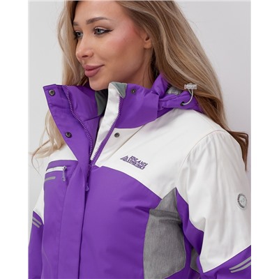 Горнолыжный костюм женский зимний УЦЕНКА фиолетового цвета 02810F