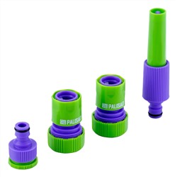 Набор для подключения шланга 3/4, распылитель, 3 адаптера к распылителю Palisad