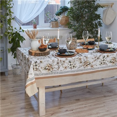 Скатерть "Этель" Floral mood 110х147 см,  100 % хлопок, репс 210 гр/м2