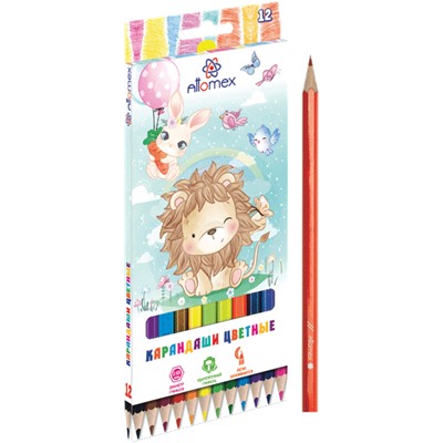 Карандаши 12цв "Attomex. Zoo" М 2,65мм шестигранные 5022810/12/Китай