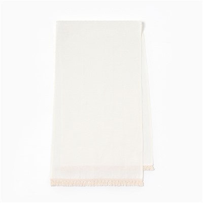 Дорожка на стол Этель Linen style, 40×146 см, 100% лён, белая