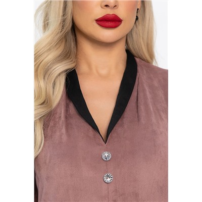 Платье замшевое Дарьяна НЬЮ (пыльная роза) П14651-18М