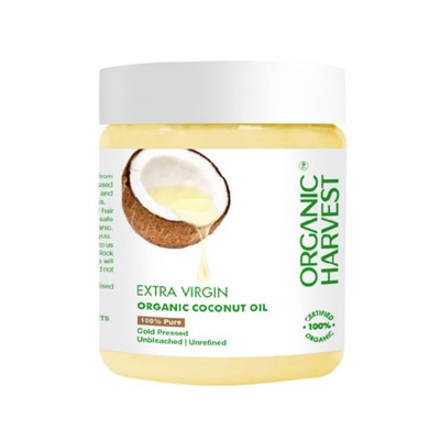 Органическое Кокосовое масло первого отжима (200 мл), Extra Virgin Organic Coconut Oil, произв. Organic Harvest