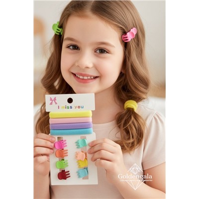 Набор детский аксессуаров для волос 12 предметов Арт НД13 тип 3