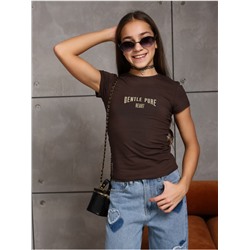 Футболка "Гентли" шоколад Девочка