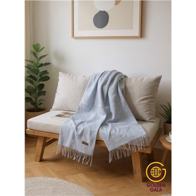 Шарф теплый женский кашемировый Арт 2581Ш/03 (серо-голубой)