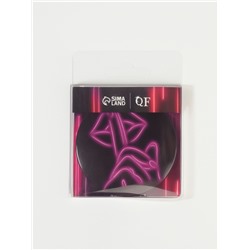 Зеркало карманное «Губы», d=7 см, PVC - коробка, чёрное